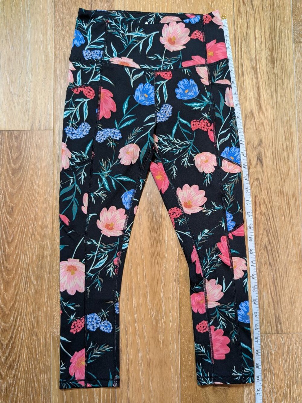 Kate Spade New York Blossom Studio “Take a Leap” floral yoga workout leggings XS